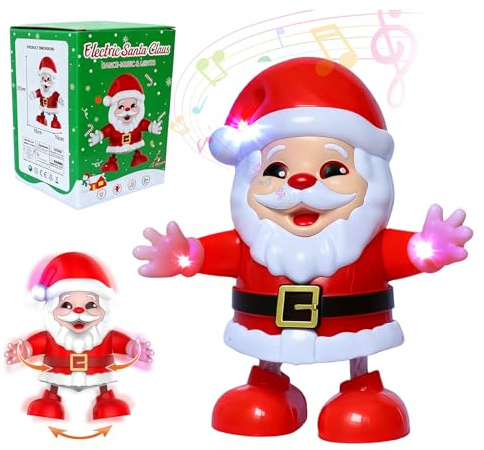 GAROMIA Babbo Natale, giocattolo elettrico, per ballare, cantare, ballare, Babbo Natale, regalo di Natale, festa di Natale