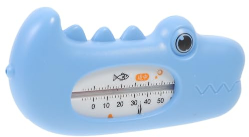 MUSISALY Termometro Vasca da Bagno per Indicatore Temperatura Acqua Regolabile Design Fumetto Coccodrillo Blu Strumento Misura Temperatura Rapido e Sicuro per Ragazzo Ragazza
