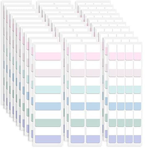 Vicloon Haftstreifen, 420 Stücke 3 Größen klebezettel Klebemarkierungen, Index Haftmarker Film Textstreifen für Lesen, Markieren von Seiten,Lernen,5 Farben