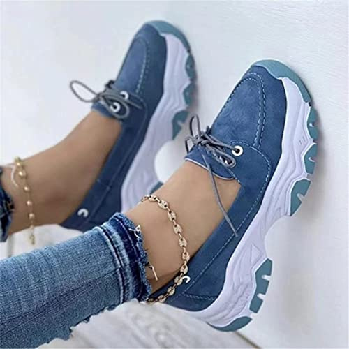 Dfcdcoo - Baskets orthopédiques pour femmes, chaussures de marche orthopédiques pour femmes - Bleu - Taille 39
