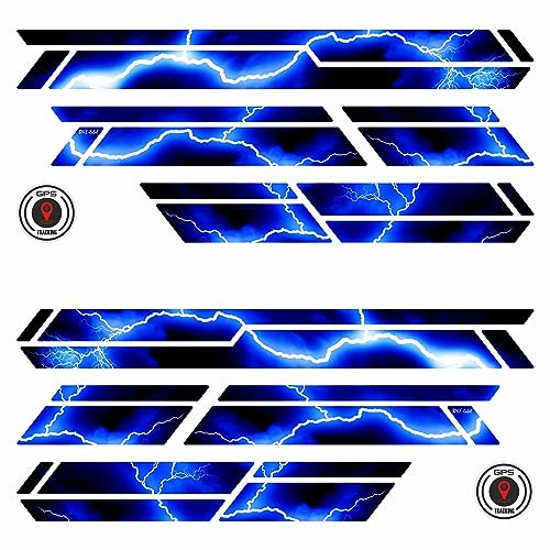BIKE-label X400060VA Set di Adesivi per Telaio Bicicletta 12 Pezzi XL Set di Adesivi E-Bike Blitz Blue Thunder