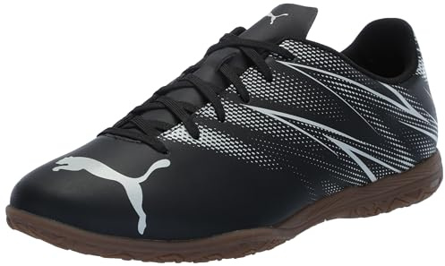Puma Mens Attacanto Indoor Trainer Soccer Shoe, Puma Mens Black-Silver Mist, 11