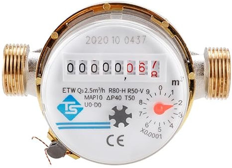 IGTOPS Contador de Agua Inteligente del Grifo - Mecánico, Rotativo DN15 para el Hogar - Pantalla Digital de Alta Sensibilidad