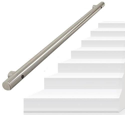 Treppengeländer-Handlauf für Treppen im Außenbereich, Innenbereich, Geländer-Handläufe aus Edelstahl, Wandhalterung, 1 m, 1,5 m, 2 m, 2,5 m, 3 m, industrieller, rutschfester Rohr-Haltegriff – komplett