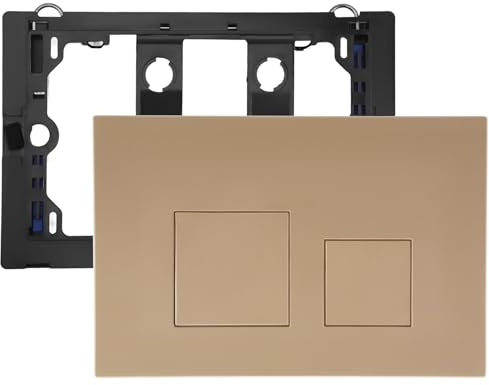 Plaque de Commande WC Suspendu,Plaque de Déclenchement,Double Déchargement,Avec Jeu De Tiges D'Échappement Et Cadre De Fixation,Compatible Avec Geberit Sigma 01,20,30,50,Up 320,300 (Kaki)