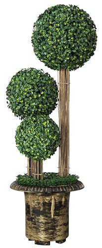 FIVMEN 1 pianta artificiale, 90 cm, piante artificiali, in polietilene, con vaso di fiori, piante artificiali, per soggiorno, camera da letto, ufficio, albero a sfera