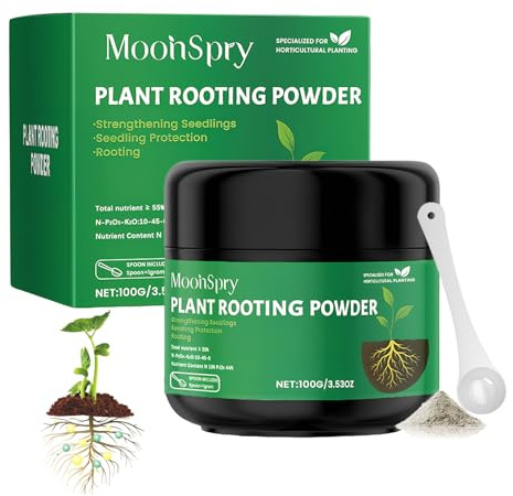 Activateur de racines, 100 g, poudre d'enracinement rapide, Avec une cuillère, tonifie et renforce la croissance des plantes et des racines, poudre d'enracinement pour boutures (En conserve)