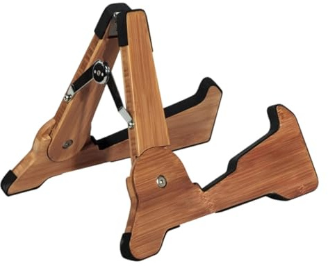 Sicherer Gitarrenständer, zusammenklappbar, tragbar, verstellbar, Holzrahmen, Halterung für mehrere Musikinstrumente, zusammenklappbarer Instrumentenständer