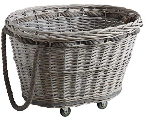 Carro de troncos de eclisa gris