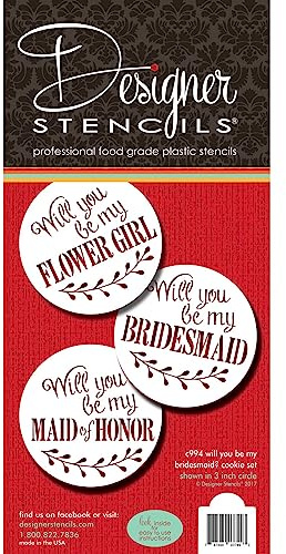 Will You Be My Bridesmaid? Cookie Stencil C994 by Designer Stencils