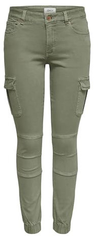 ONLY Damen ONLMISSOURI REG ANK Cargo PNT NOOS 15170889, Oil Green, 40/34