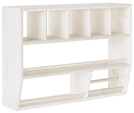 BioKinder Robin Wandregal Wickelregal Hängeregal 84 x 24 x 62 cm aus Massivholz Kiefer weiß lasiert