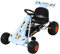 HOMCOM Gokart Tretauto mit Handbremse, verstellbarem Sitz, Pedal, Vor- und Rückwärtsgang, Kettcar Tretfahrzeug Kinderfahrzeug Kinderspielzeug Pedal-Gokart für Kinder ab 3 Jahren Hellblau