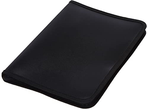 Eco-eco Porte-vues A5-50% recyclé avec 30 pochettes zippées - Noir (eco089)