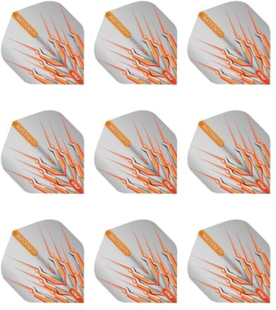 RED DRAGON Peter Wright Snakebite Hardcore Mohawk Orange Dart Flights - 3 Sets Per Pack (9 Flights in Total)
