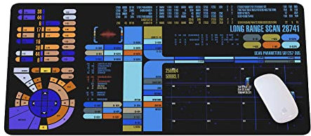 Trekkies Trekker Sci-Fi-Konsole Display Schreibtischunterlage Großes Gamer Mauspad Laptop Pad Matte Spielmatte Gaming Zubehör Computer Zubehör Gaming Room Decor SciFi Geschenk KMH