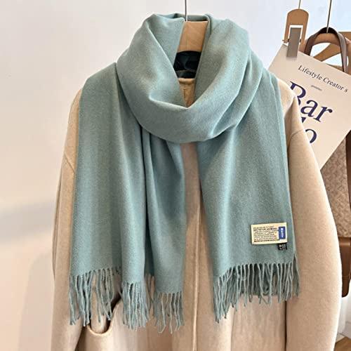 New 33 Colors Winter Cashmere Scarf Women Thick Warm Shawls Wraps Solid Color Tassel Lady Blanket
