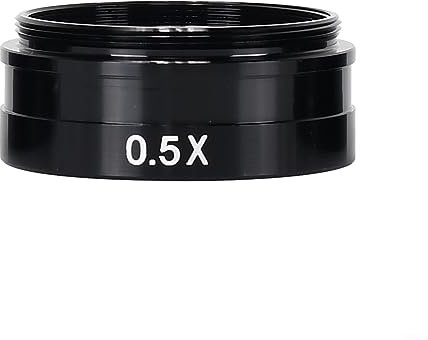 SPORTARC Stereomikroskop Hilfsobjektivlinse, Handheld Digital Mikroskop Zubehör, 0,5X Vergrößerung, C-MOUNT Montagegewinde 42mm, Schwarz, Legierung