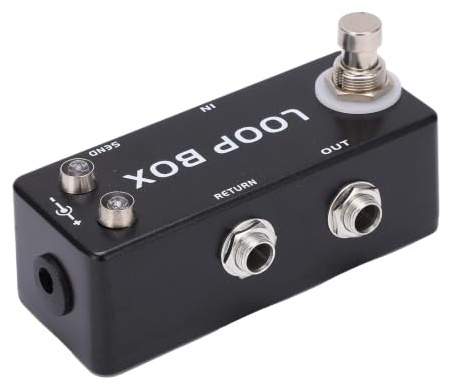Pedal de Guitarra True Bypass Loop Switcher Pedal de Efectos con Indicador LED para Ajustar para Instrumentos Musicales