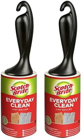 Scotch-Brite Rouleau Anti-Peluches, Brosse Adhésive - 1 Rouleau de 56 Feuilles - Fonctionne Très Bien sur Les Poils d'animaux, Les Vêtements, Les Meubles et Plus Encore (Lot de 2)