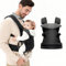 IULONEE Babytrage für Neugeborene Ergonomische Baby Carrier mit abnehmbarem Lätzchen Vorne nach hinten tragen Babyhalter Trage für Kleinkinder 3-36 Monate (3-15kg) Schwarz