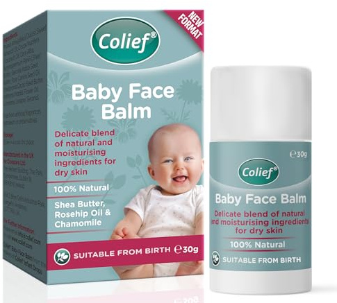 Colief Baby Face Balm Stick | 100% Natural Shea Butter, Rosehip Oil, and Chamomile Coconut Oil | Gently Moisturise Baby's Dry & Sensitive Skin | for Babies from Birth