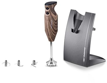 ESGE-Zauberstab 91022 Design Edition Nussbaum – Stabmixer, Pürierstab, elektrischer AC-Motor, 2-stufig, 17.000 U/min