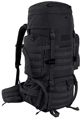 Tasmanian Tiger Raid Pack MKIII 52 Liter Militär Outdoor Rucksack mit abnehmbarem Hüftgurt, Molle System und Trinksystem-Vorbereitung, Schwarz