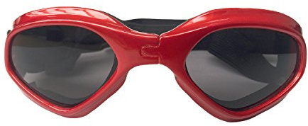 LECONPET Small Dog Sunglasses Waterproof Windproof UV Protection Pet Sunglasses Dog Decorative Sunglasses for Doggy Puppy Cat (Red)