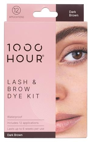 1000 Hour Professional Formula Lash & Brow Kit - Defined Brows with a Long-Lasting Formula with Eyebrow Mascara - Brow Gel for Stunning Brows that Last Up To 6 Weeks with 12 Applications - Dark Brown