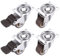 4 Stk 25mm Möbelrollen Kleine Möbelrollen Lenkrollen für Möbel Rollen, Schwerlastrollen mit Bremse, Transportrollen Transport Rollen, 360° Möbelräder Rollräder Gummiräder Tischrollen, mit Schrauben