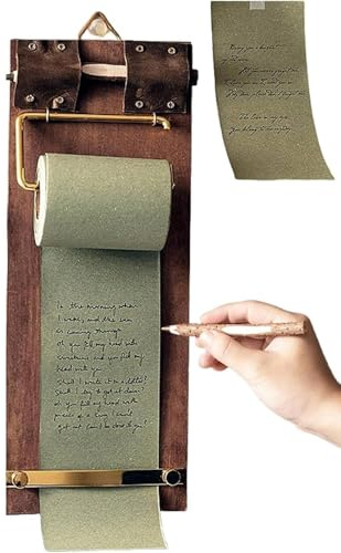 JACKANNA Jennytim Distributeur de papier à fixation murale, porte-bloc rétro, rouleau de papier interchangeable pour notes, listes de notes, croquis, journal, décoration murale