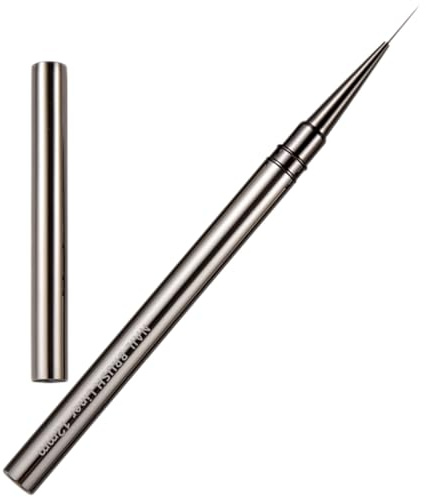 JEWEDECO Pincel Delineador Mango de Metal para de Uñas Cabeza de 12mm para Pintura y Detallada, Adecuado para Manicura y Diseño