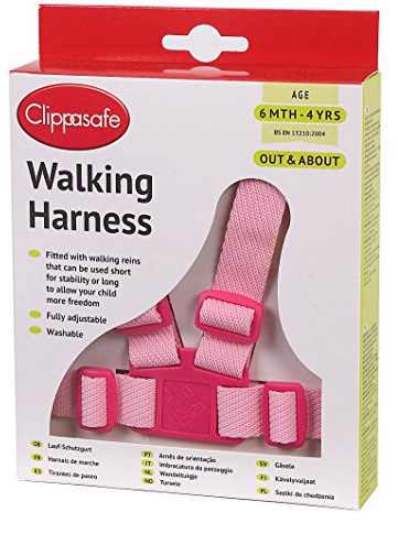 Clippasafe Walking Harness and Reins (Pink)
