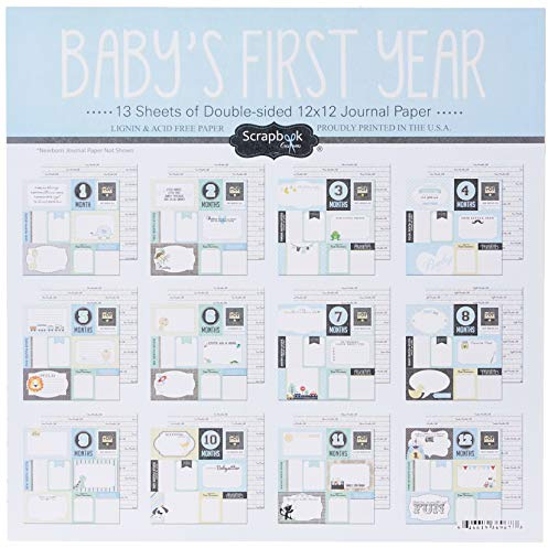 Scrapbook Customs 36967 Baby Boy First Months Scrapbooking Kit