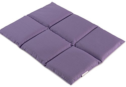 Cuscino con semi di uva 40x30 6 compartimenti, lilla. Cuscino termico per forno, microonde e frigorifero.