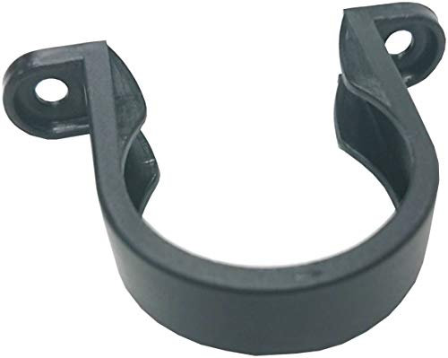 Merriway BH06824 (4 Pcs) Push/Compression Fit Waste Pipe Clips, 40mm Black (1.1/2 Inch) - Pack of 4 Pieces