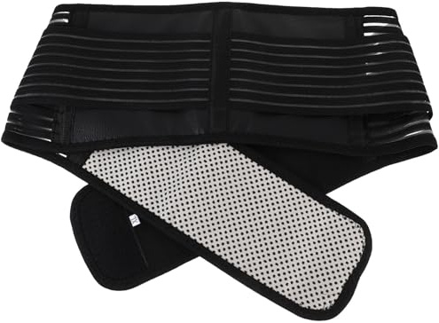 SUPVOX Cinturón Lumbar Ajustable Xl Con 18 Imanes De Turmalina Y Auto Calentamiento Infrarrojo Para Soporte Y De Espalda Con Correas Doble De Tracción