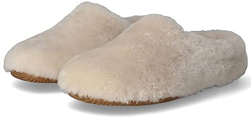 Living Kitzbühel Damen Lammfell Pantoffel Hausschuh, Unbleached, 38 EU