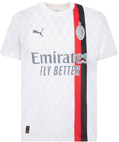 AC Milan – Auswärtstrikot, Saison 23/24, Weiß, Erwachsene, Unisex, L