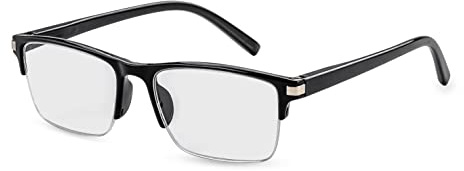 FILTRAL Rechteckige Lesebrille für Damen & Herren/Halbrahmen Brille mit Federscharnieren/Lesehilfe Schwarz, 2,00 dpt F4567062