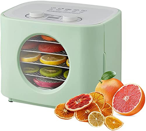 Déshydrateur alimentaire 5 plateaux métalliques, séchoir à fruits avec minuterie réglable, contrôle de la température, pour fruits, légumes, bœuf, viande séchée
