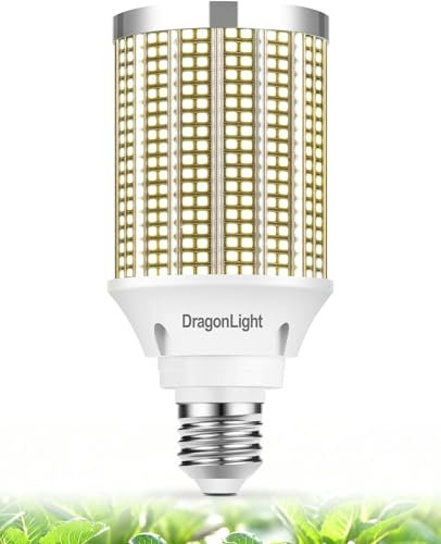 DragonLight 50W LED Pflanzenlampe Vollspektrum(300W Äquivalent) - E27 Pflanzenlicht 4000K Wachstumslampe - High PPFD Grow Light für Gewächshäusern, Innengärten, Gemüse, Blumen