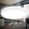 B.K.Licht - LED Deckenlampe mit indirektem Licht, 3cm flach, neutralweißes Licht, Lampe, Deckenleuchte, Wohnzimmerlampe, LED Panel, Küchenlampe, Deckenbeleuchtung, 24x3 cm, Weiß