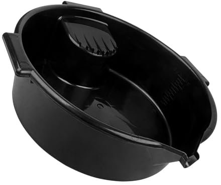 Heoscus Vassoio di raccolta dell'olio 6L rotondo della vaschetta di scarico dell'olio del contenitore del cambio dell'olio del vassoio della raccolta dell'olio con la maniglia e la scala