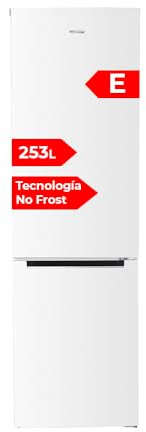 Wonder Frigorífico Combi Blanco, 2 Puertas WC185500ENF, Capacidad 253 Litros, No Frost, Multi Air Flow, Bajo Nivel Sonoro, Puerta Reversible, Clasificación Energética E
