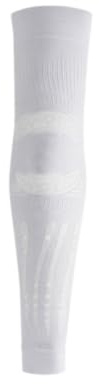 FLOKY 1pz Manguito No Strain Evolution Multideporte. Tenis Pádel Baloncesto. Reduce Vibraciones, sostiene Codo y antebrazo. Manguito de Compresión, estabiliza tendones y músculos, Color blanco., L/XL