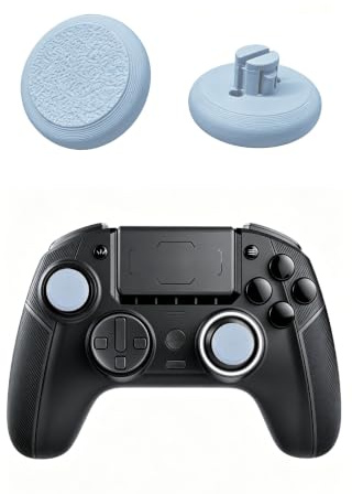 Générique Lot de 2 capuchons antidérapants joystick pour Nacon Revolution 5 Pro de la manette de jeu – Pièces de rechange pour le cache des boutons à bascule(Bleu)