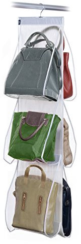 Domopak Living 8001410073419 Portée Sacs aux 6 Grands Compartiments, Plastique, Blanc, 1 x 36 x 120 cm