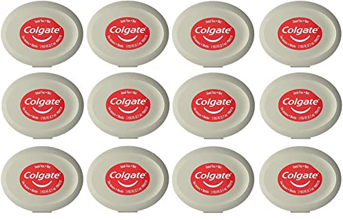Colgate Total Dental Floss, Mint Flavor, Small Travel Size 3 Yards (2.7 Meters) - Pack of 12